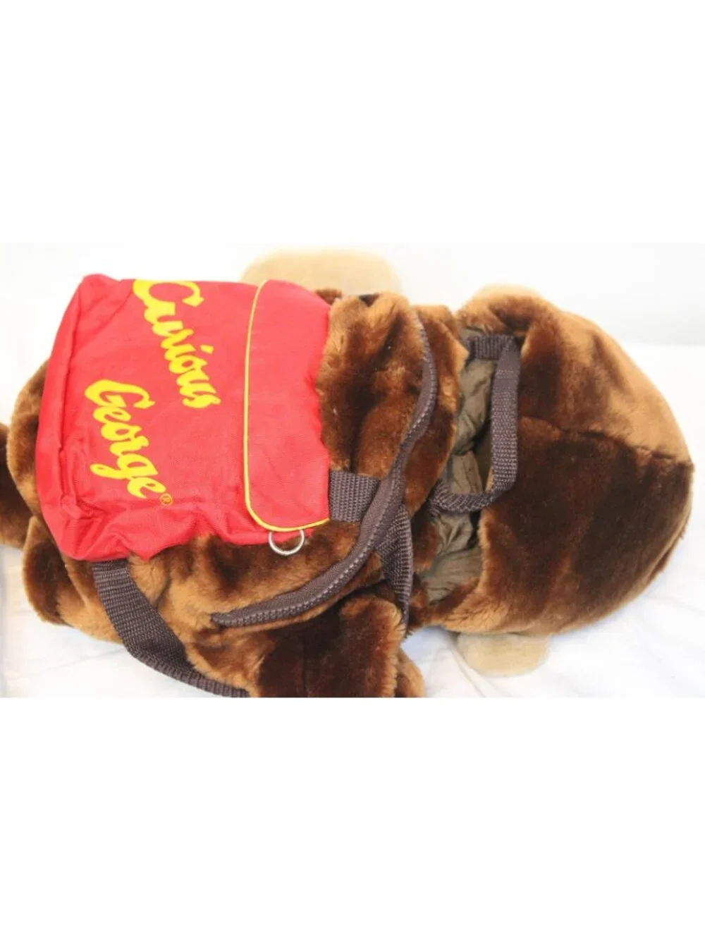 Vtg Curious George Plush Backpack Monkey on Back Wildkin Puppet